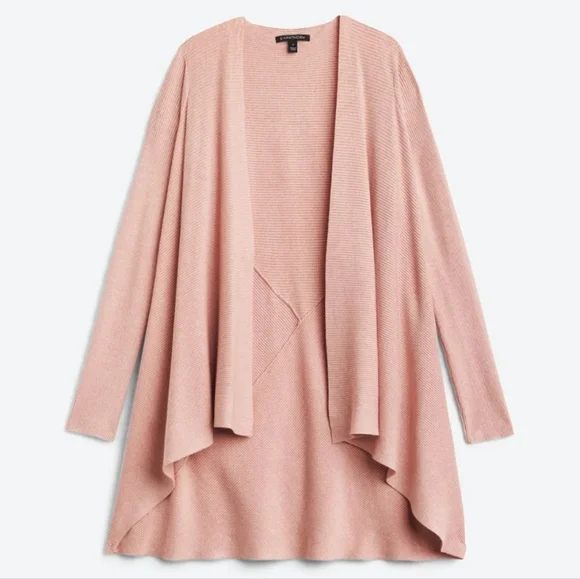 41 HAWTHORN, Saya Multi Ribbed Open Cardigan, Sandy Pink, EUC, Women's L - Picture 12 of 16